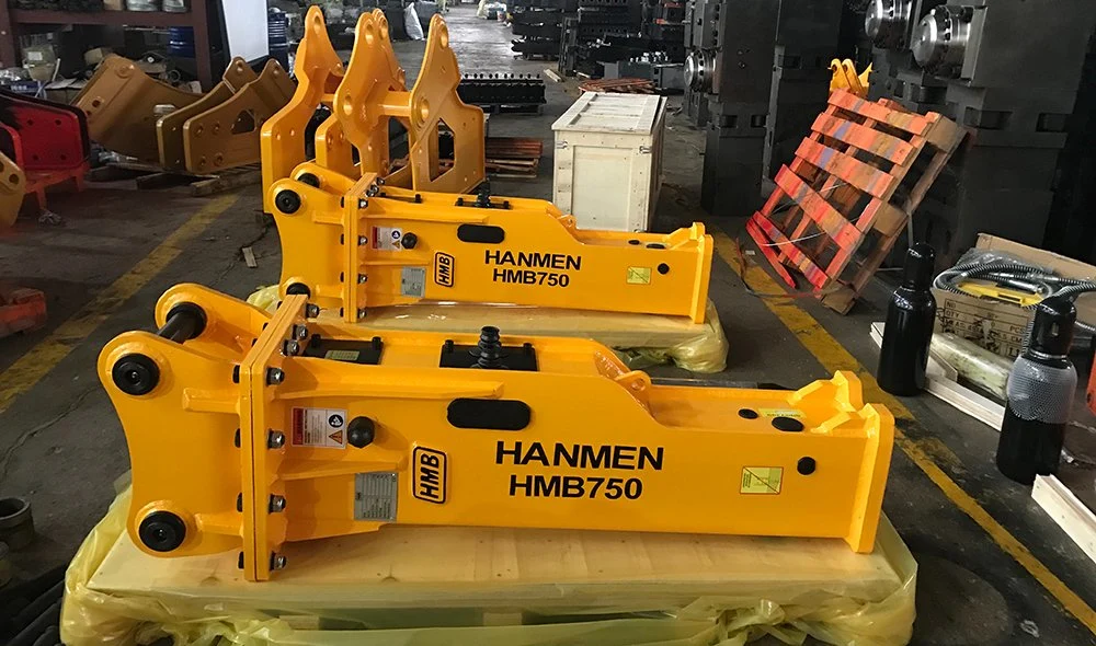 in Stock Construction Machinery OEM CE 20ton Sb81 140mm Chisel Hmb Excavator Attachments Box Rock Hammer Hydraulic Breaker for PC200 Excavator