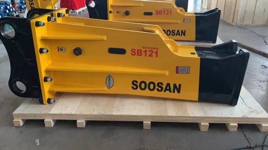 굴착기/중장비를 위한 Soosan 구체적인 바위 돌 유압 차단기 Sb121 상자 유형